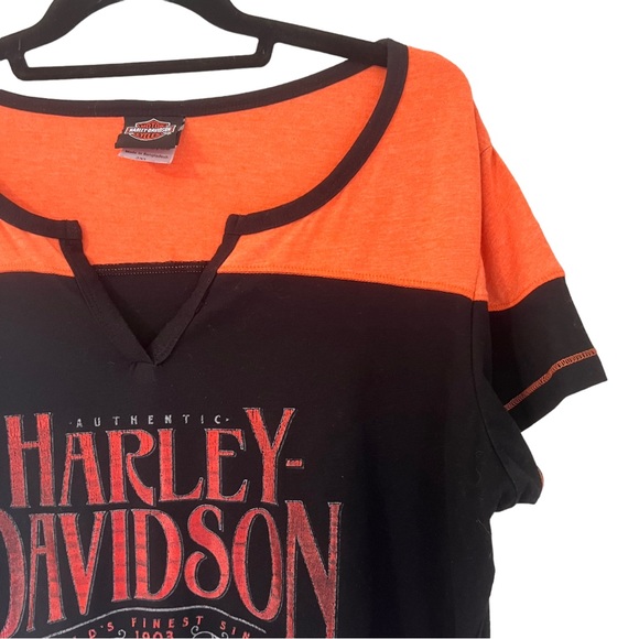 Harley Davidson Daytona Beach Metallic Logo Short Sleeve Shirt 2XL - Picture 3 of 8